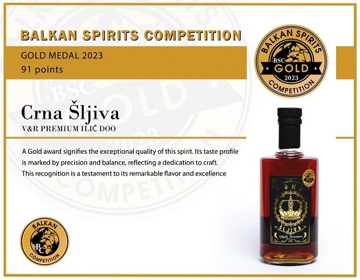 Crna šljiva osvojila zlatnu medalju na Balkan Spirits Competition 2023